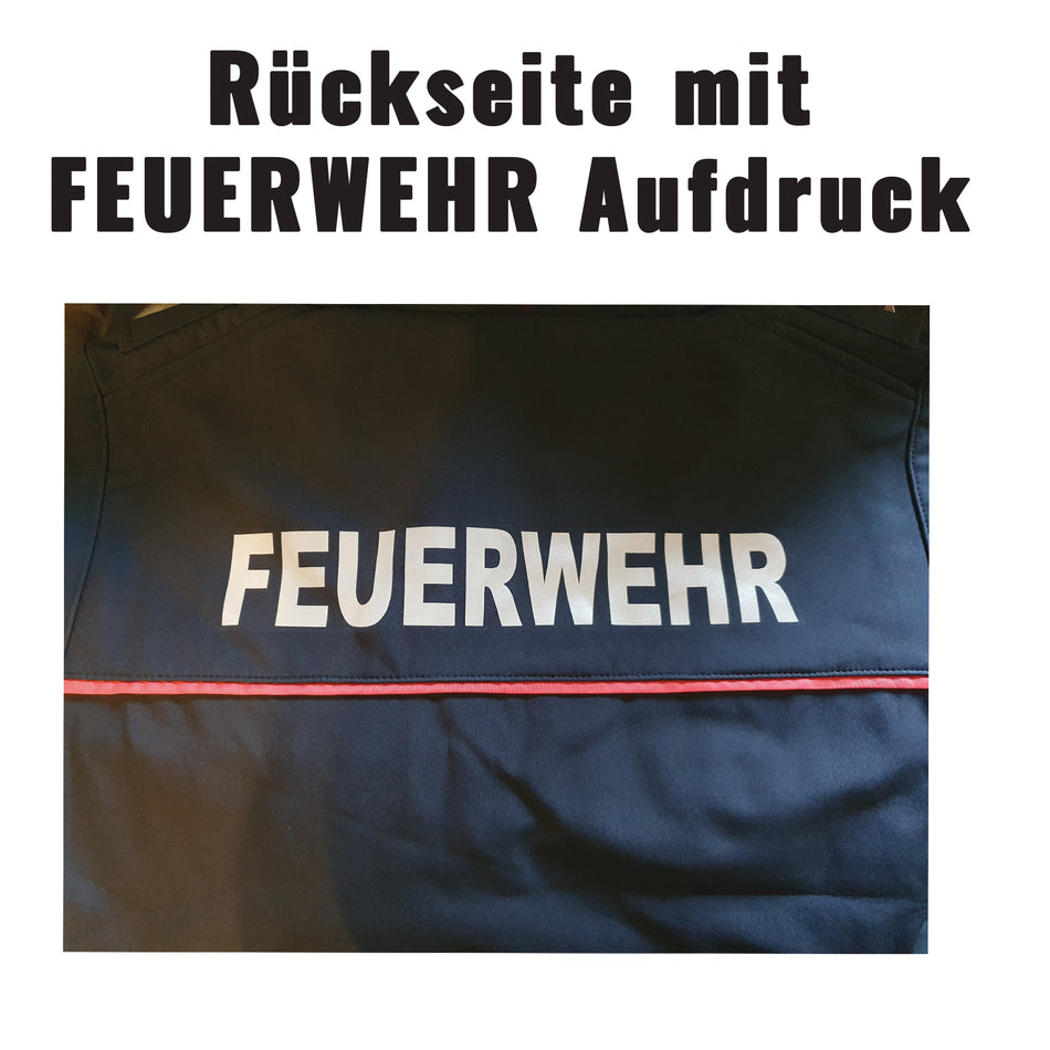 Softshelljacke Feuerwehr Saarland Thüringen Sachsen unisex altes Modell mit Raspel