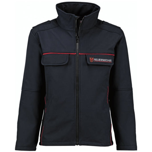 Softshelljacke Feuerwehr Brandenburg, unisex, Damen und Herren, marineblau