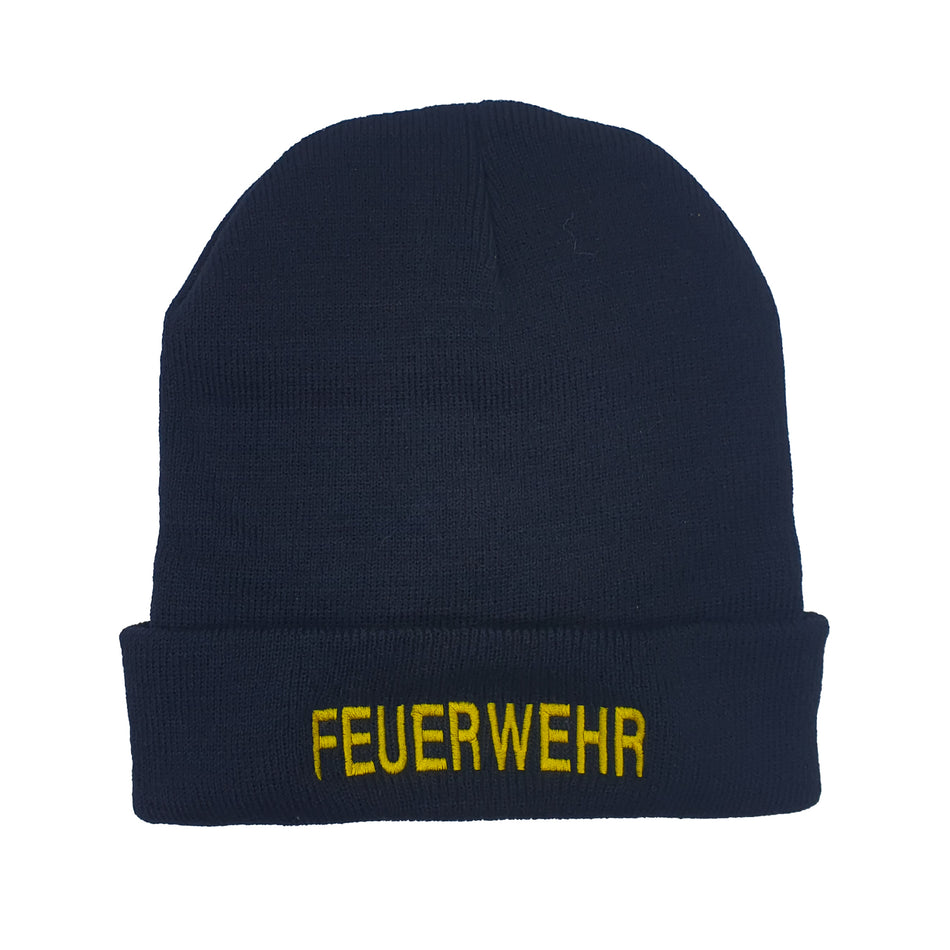 Feuerwehr Wintermütze Baumwolle mit Stick